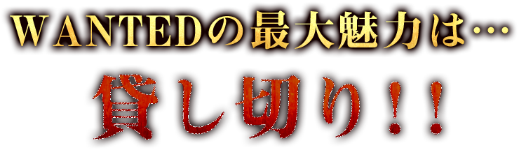 WANTEDの最大魅力は貸し切り